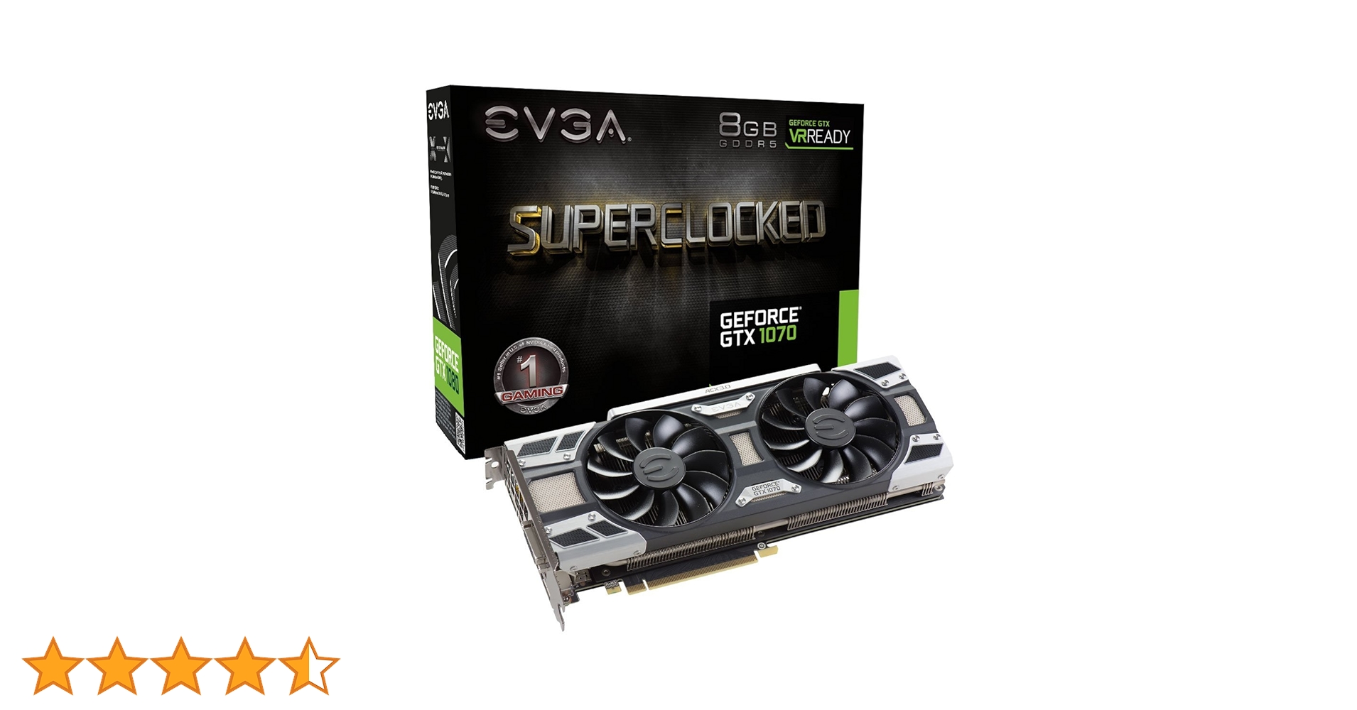 Amazon | EVGA GeForce GTX 1070 SC GAMING ACX 3.0, Whisper